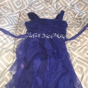 girls royal blue sparkly dress